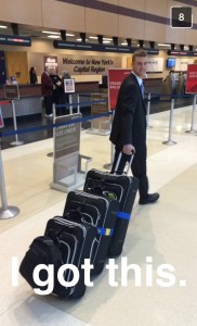 Josh Mission airport luggage